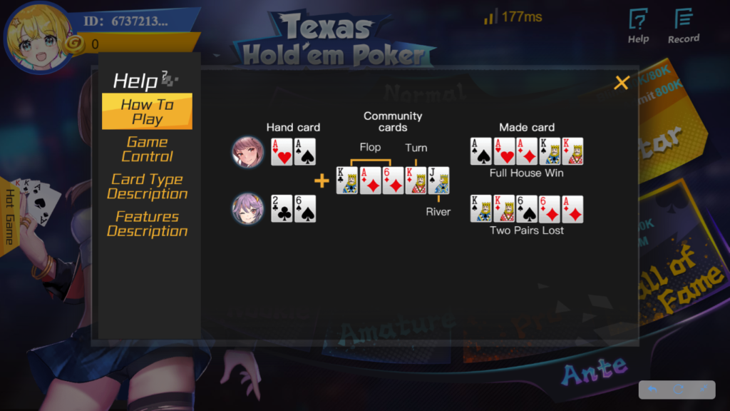Bộ luật game bài Texas Holdem 2XBET hiện nay