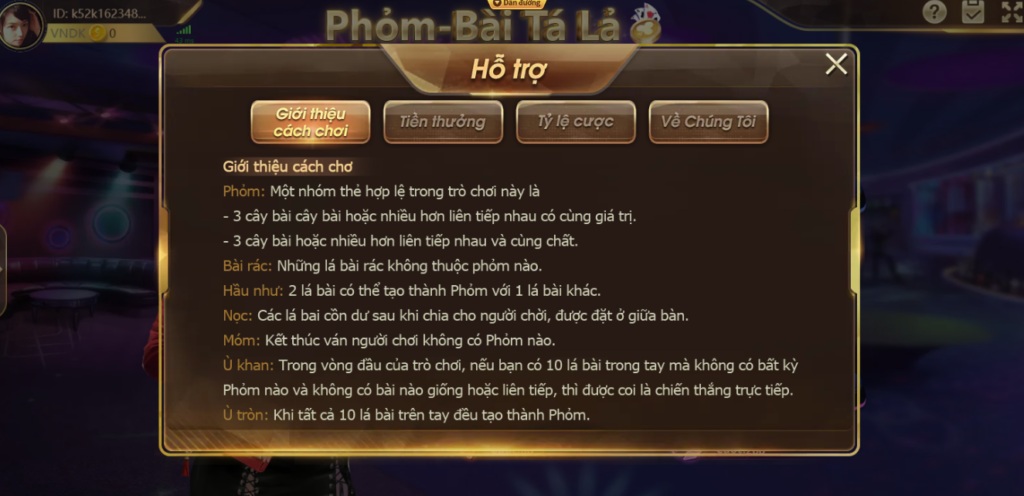 Thông tin game bài phỏm trực tuyến